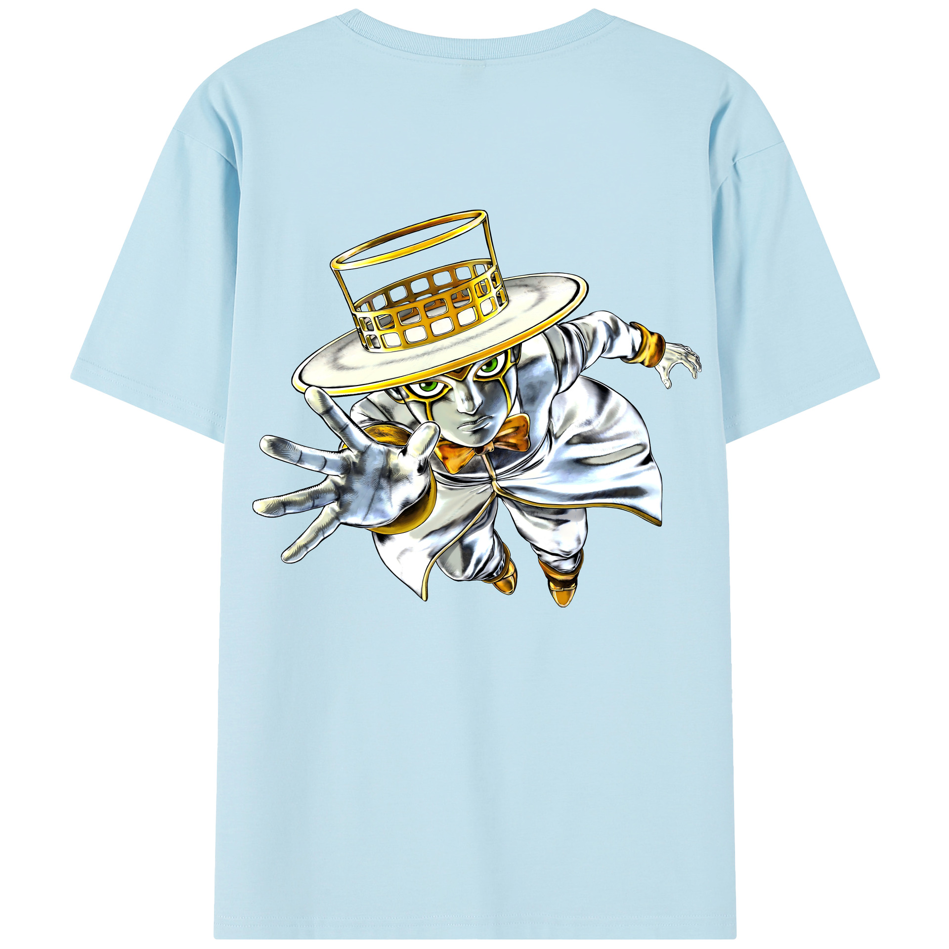 （画像用） ジョジョの奇妙な冒険 岸辺 露伴（きしべ ろはん） JoJo's Bizarre Adventure Rohan Kishibe 綿100％半袖Tシャツ（背面プリント）